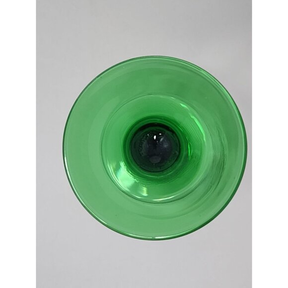Vintage Green-Stemmed Crystal Wine Glasses Set Of‎ 2 - Picture 5 of 10
